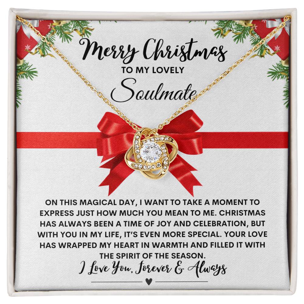 Merry Christmas to my soulmate (White Card) Love Knot