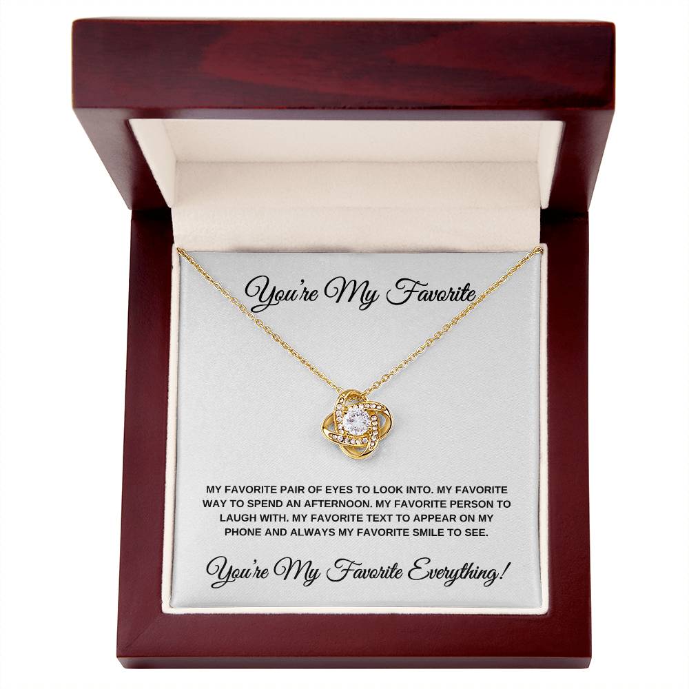 You're my Favorite (White Card ) Love Knot