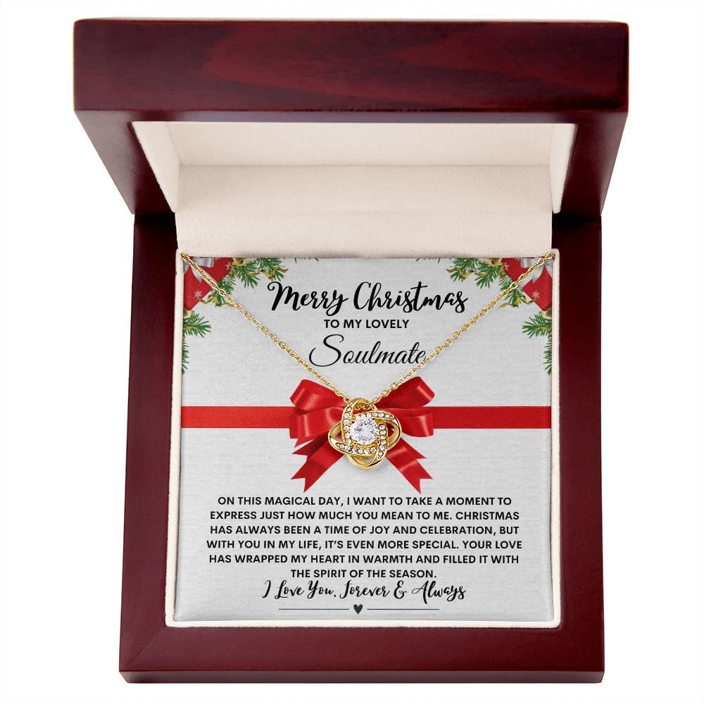 Merry Christmas to my soulmate (White Card) Love Knot