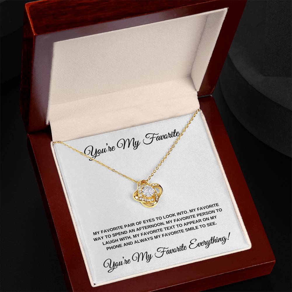 You're my Favorite (White Card ) Love Knot