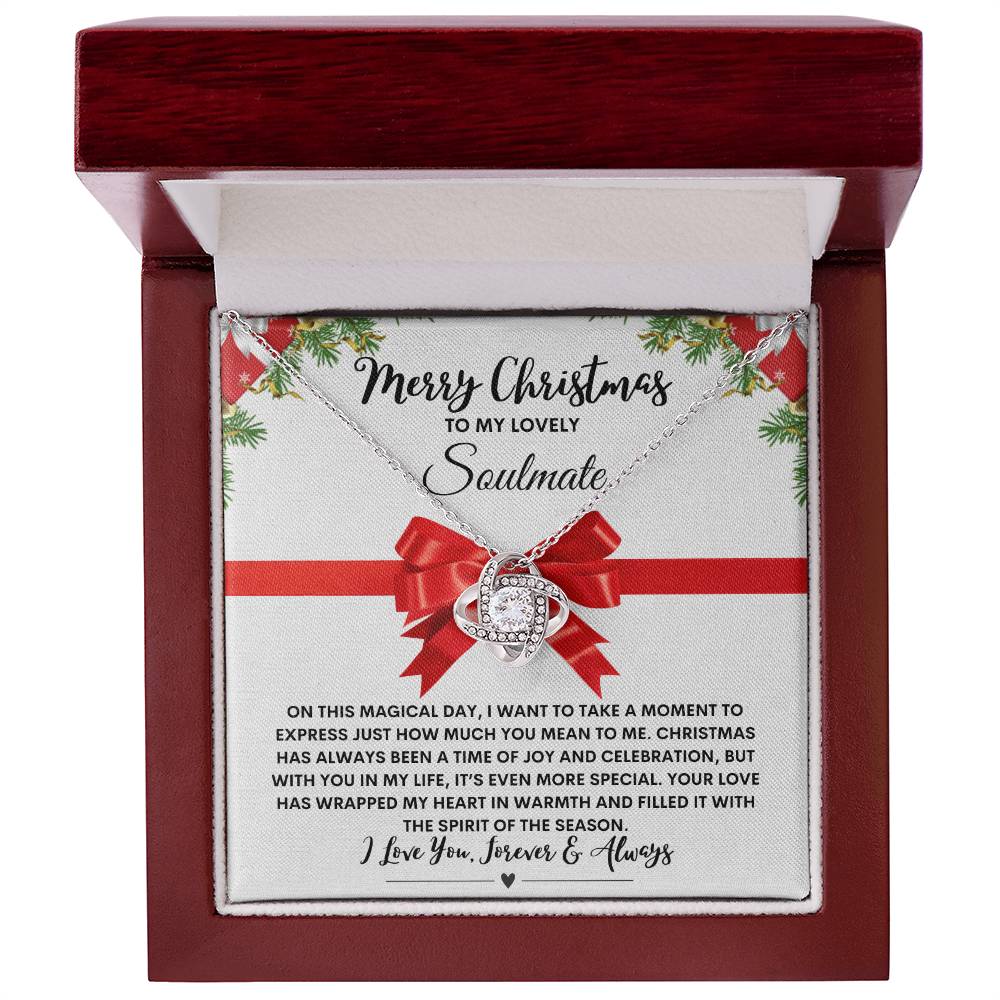 Merry Christmas to my soulmate (White Card) Love Knot