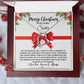 Merry Christmas to my lovely sister (White Card) Heart Pendant