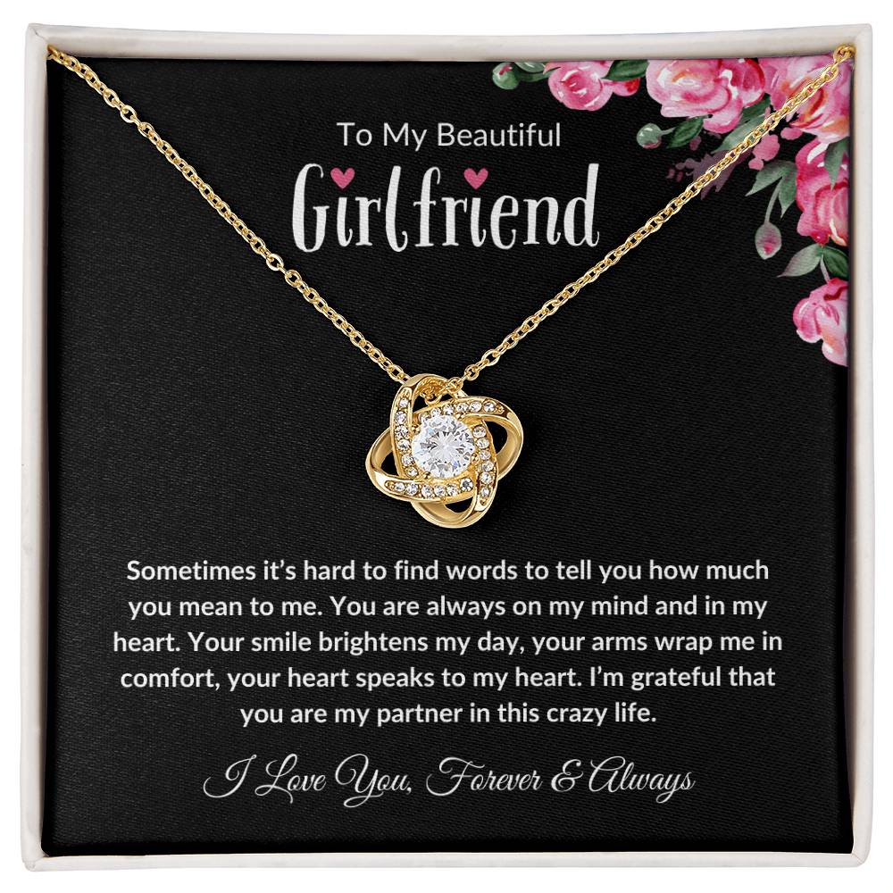 To My Beautiful Girlfriend (Love Knot Necklace)