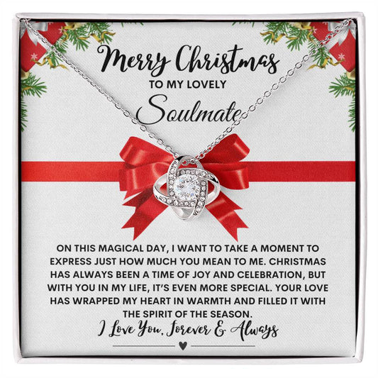 Merry Christmas to my soulmate (White Card) Love Knot