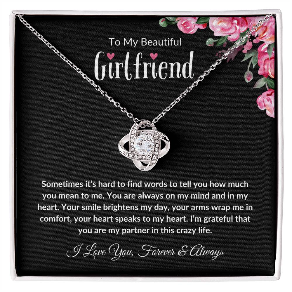 To My Beautiful Girlfriend (Love Knot Necklace)