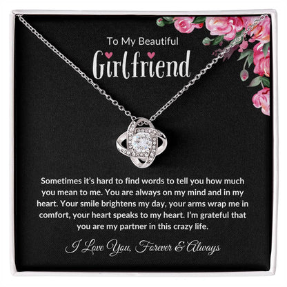 To My Beautiful Girlfriend (Love Knot Necklace)