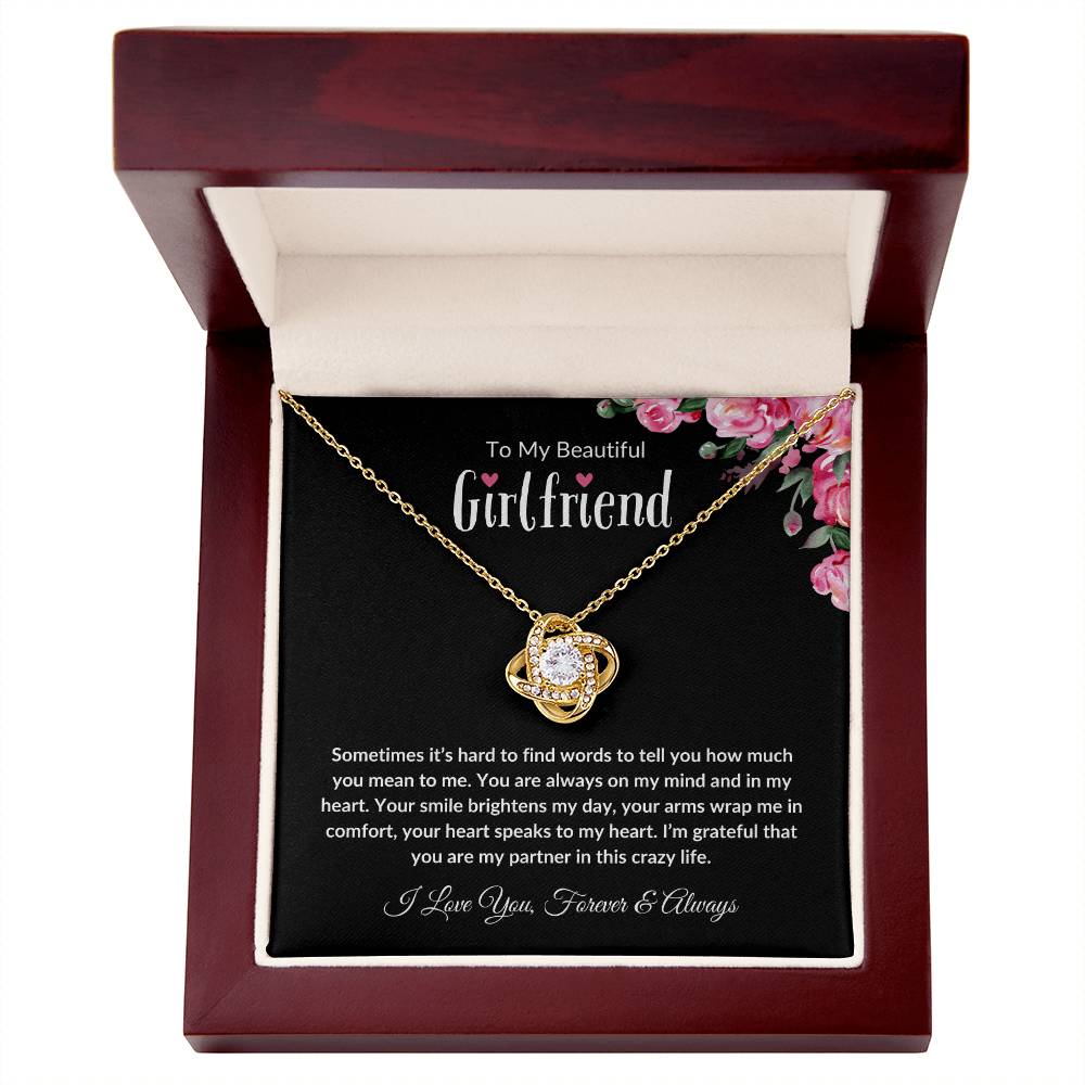 To My Beautiful Girlfriend (Love Knot Necklace)