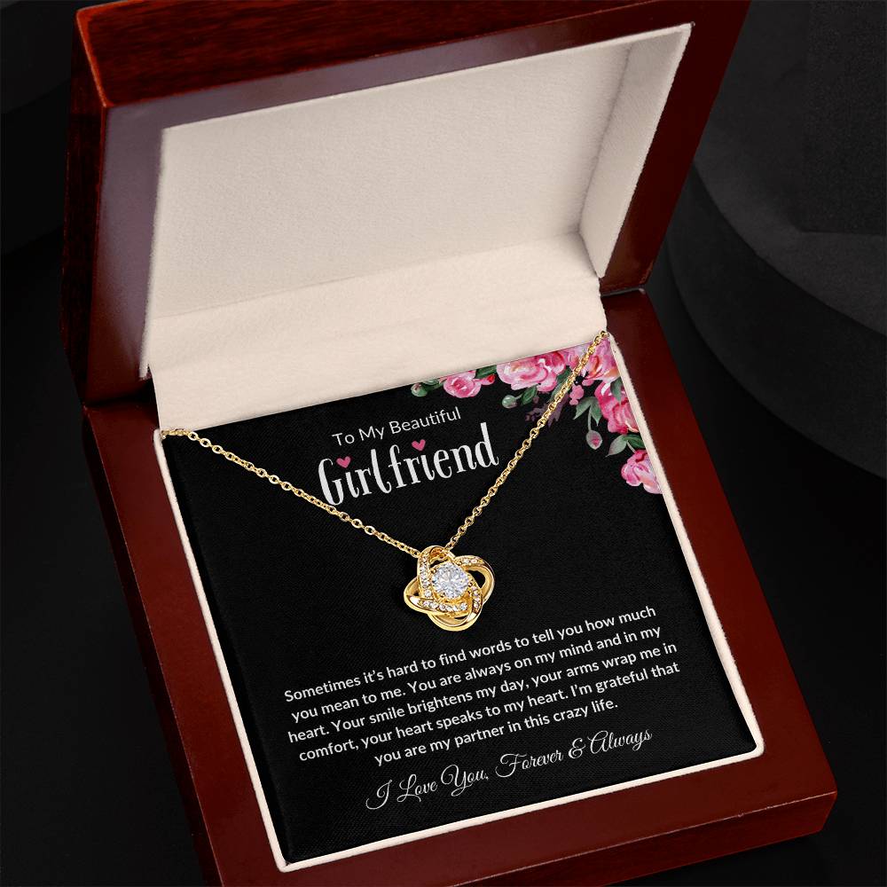 To My Beautiful Girlfriend (Love Knot Necklace)