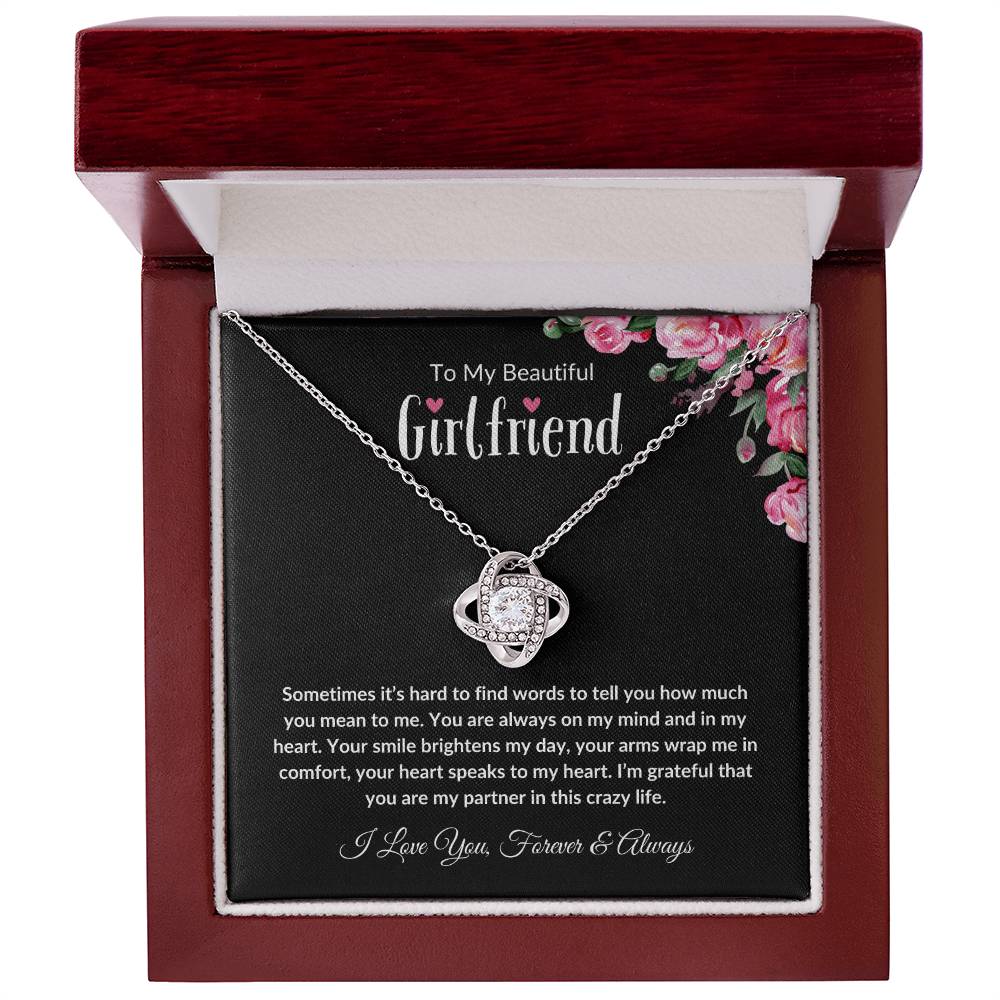 To My Beautiful Girlfriend (Love Knot Necklace)