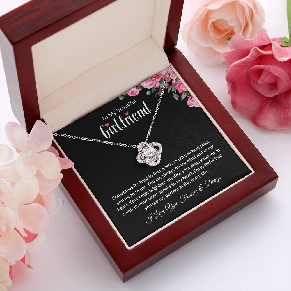 To My Beautiful Girlfriend (Love Knot Necklace)