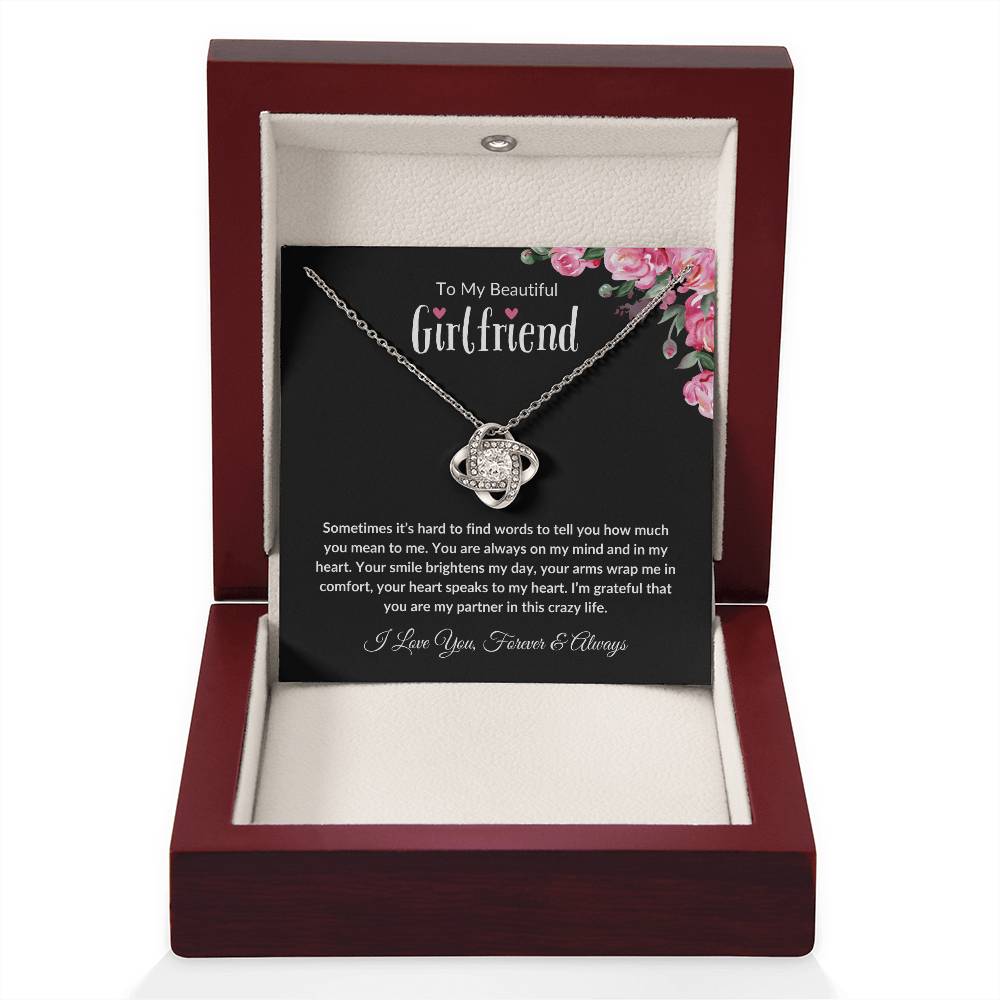 To My Beautiful Girlfriend (Love Knot Necklace)