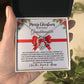 Merry Christmas to my granddaughter (White Card) Heart Pendant