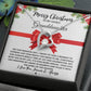 Merry Christmas to my granddaughter (White Card) Heart Pendant