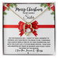 Merry Christmas to my lovely sister (White Card) Heart Pendant